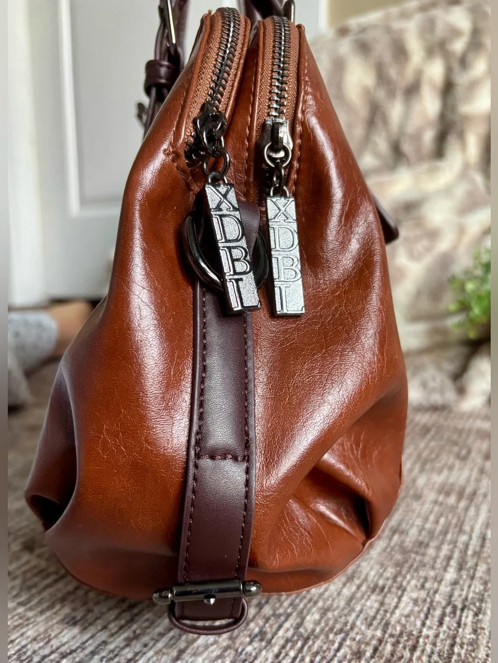 Women's Brown Leather Satchel Handbag - Classic Structured Satchel